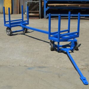 Extendable Trolley for Long Profiles turnable steering for heavy duty job