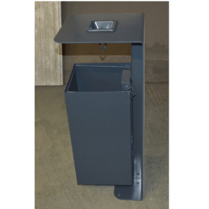 Metal street trash can