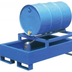 Horizontal Drum support with spill tray on stock in UAE