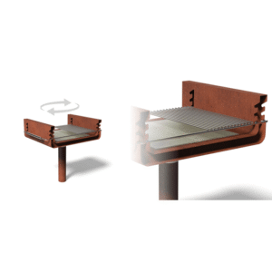 Camping grill made of steel, model GRIL03.