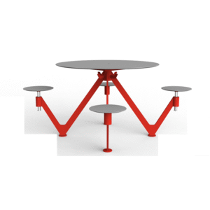 Round table with adjustable chairs - MBU13