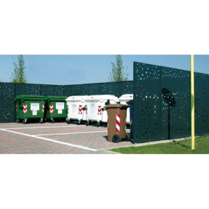 Metallic modular panel for large bin screening.