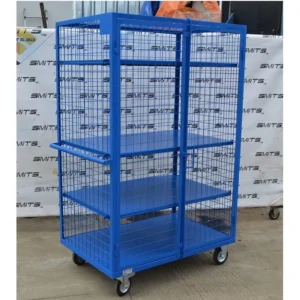 Steel roll containers with doors and shelf made in UAE