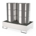 Stainless-Steel-Spill-Containment-Pallet-for-2-Drums