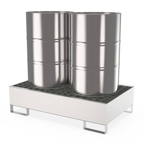 Metal Containment Stainless Steel Spill Containment Pallet for 2 Drums - Smits UAE