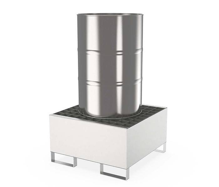 01-Stainless Steel Spill Containment Tray for Drums Stainless-Steel-Spill-Containment-Tray-for-Drums