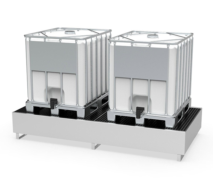 Stainless Steel Spill Containment Tray for 2 x 1000 L IBC Stainless Steel Spill Containment Tray for 2 x 1000 L IBC